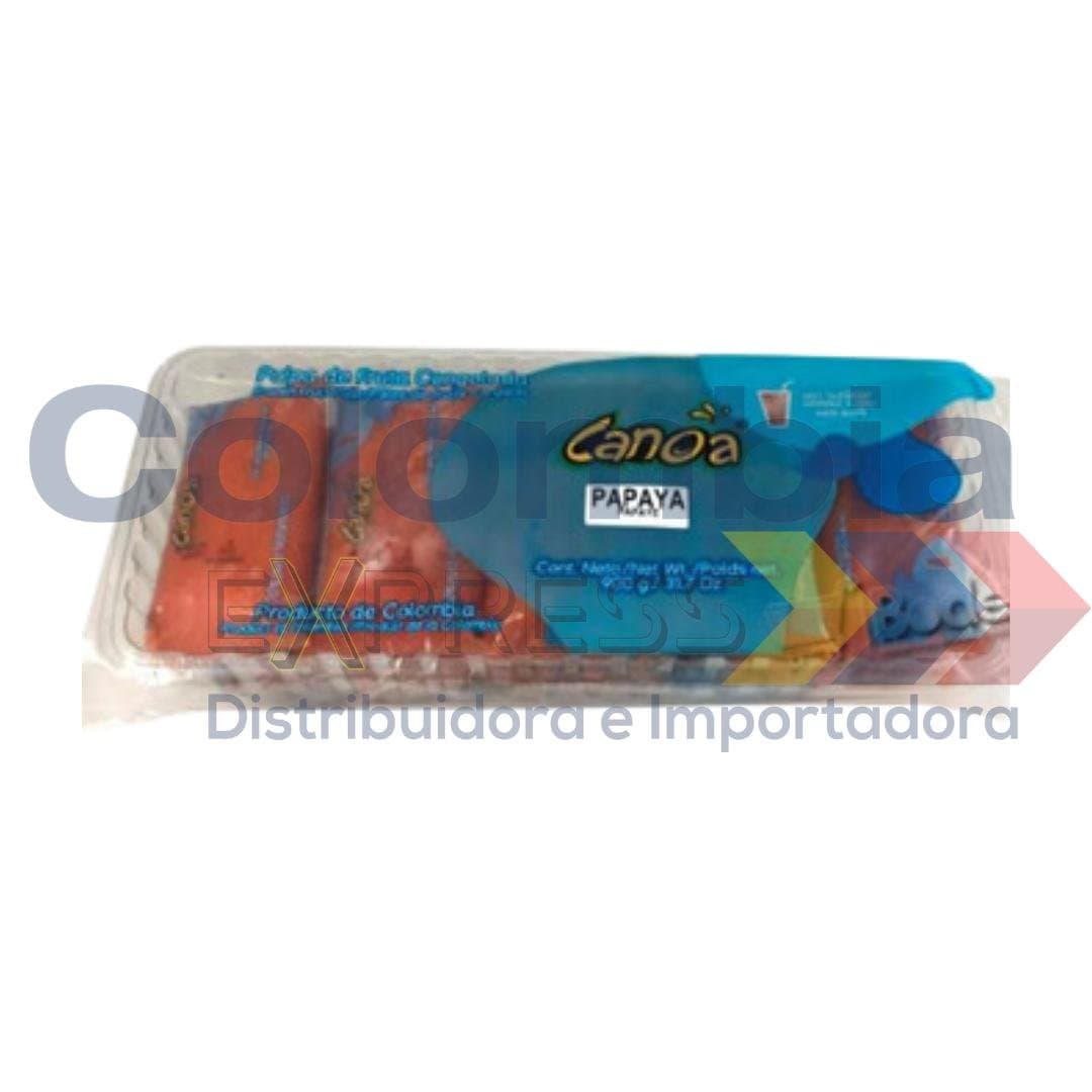 Pulpa canoa Papaya display x 10 sobres 900 gr