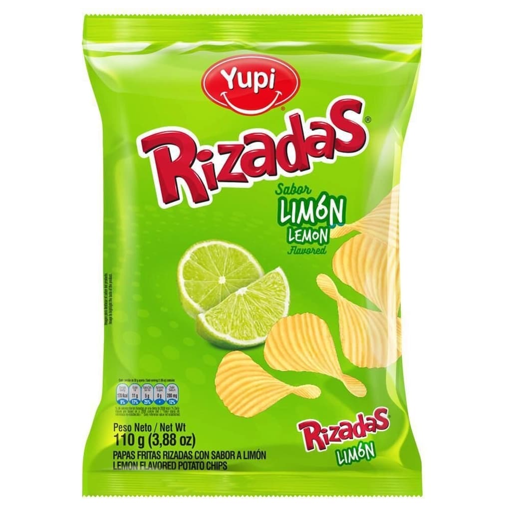 PAPAS RIZADAS DE LIMON 105 g. CJ * 20 UND