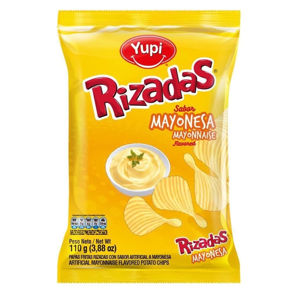 PAPAS RIZADAS DE MAYONESA 105 g CJ * 20 UND