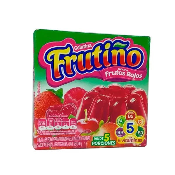 Gelatina Frutiño Frutos Rojos 14g