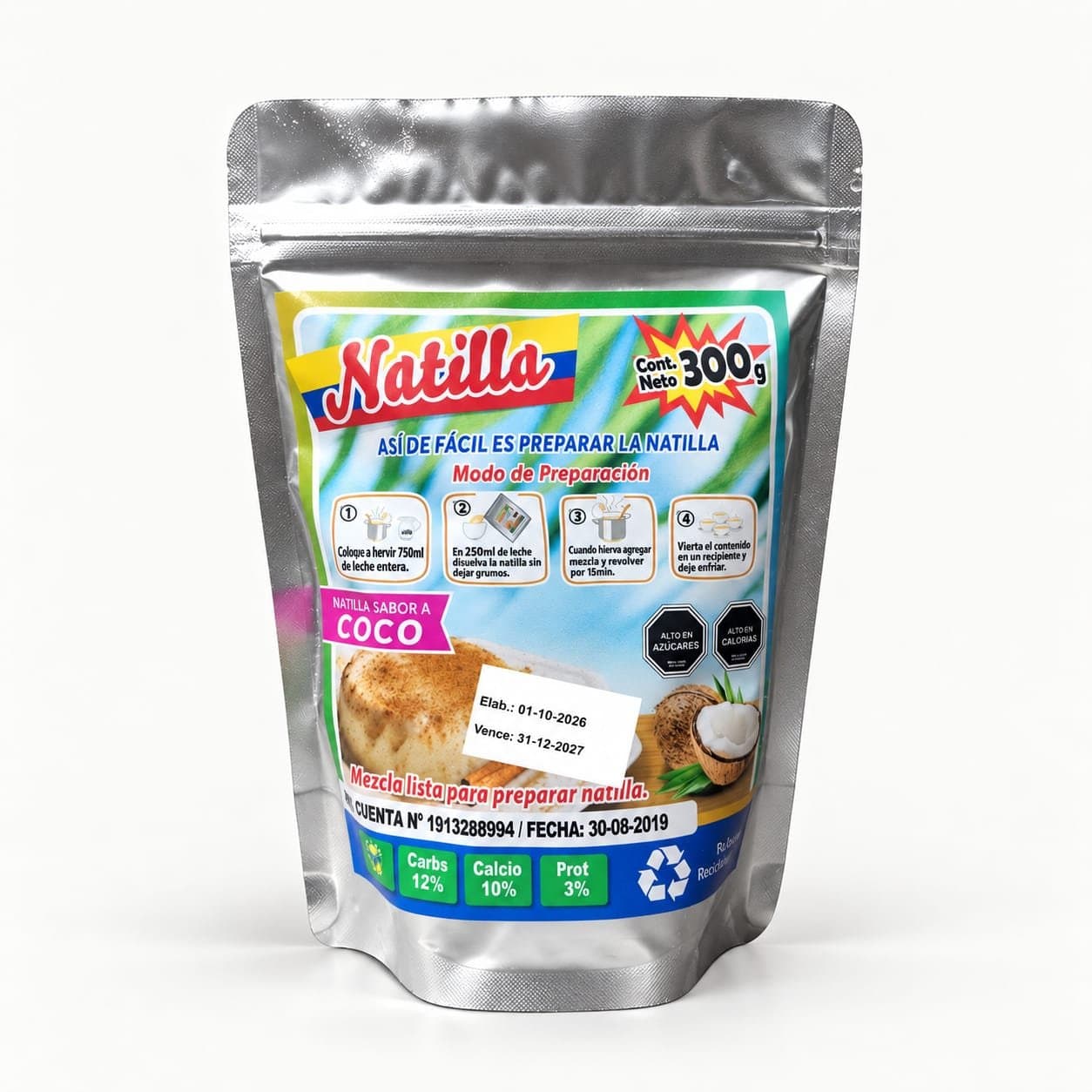 NATILLA LIS 300g SABOR COCO