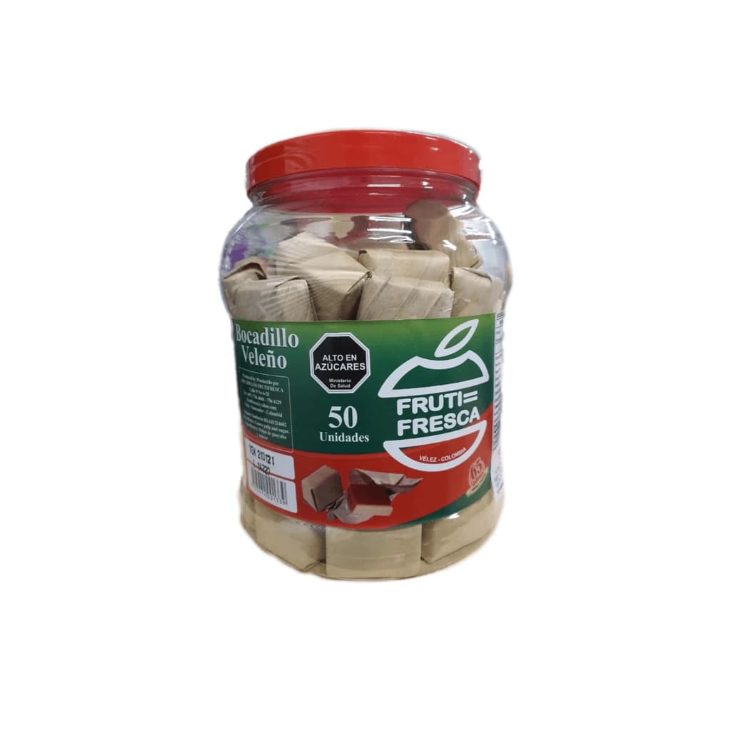 BOCADILLO VELEÑO FRUTIFRESCA TARRO X 50 UND