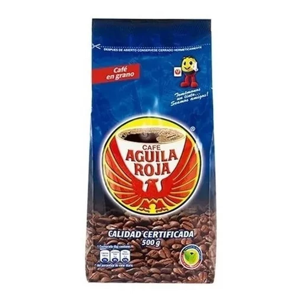 CAFE AGUILA ROJA TOSTADO GRANO 500G