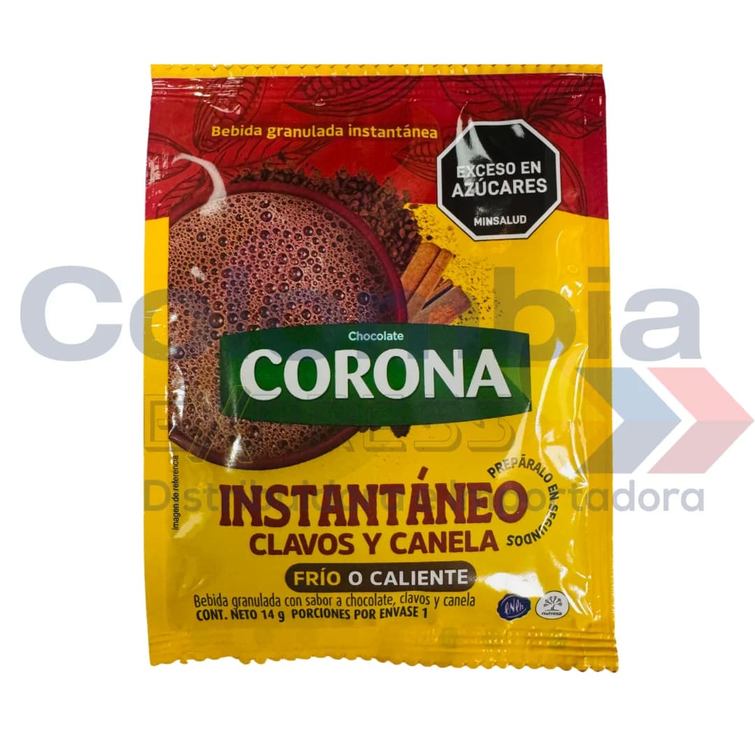 Chocolate Instantaneo Corona Sobre 14G
