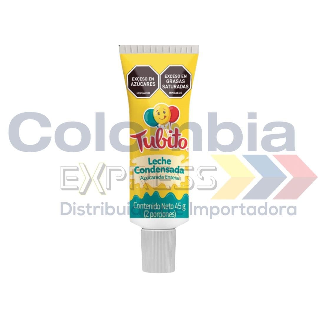 Tubito leche condensada 45g display x 12 unds