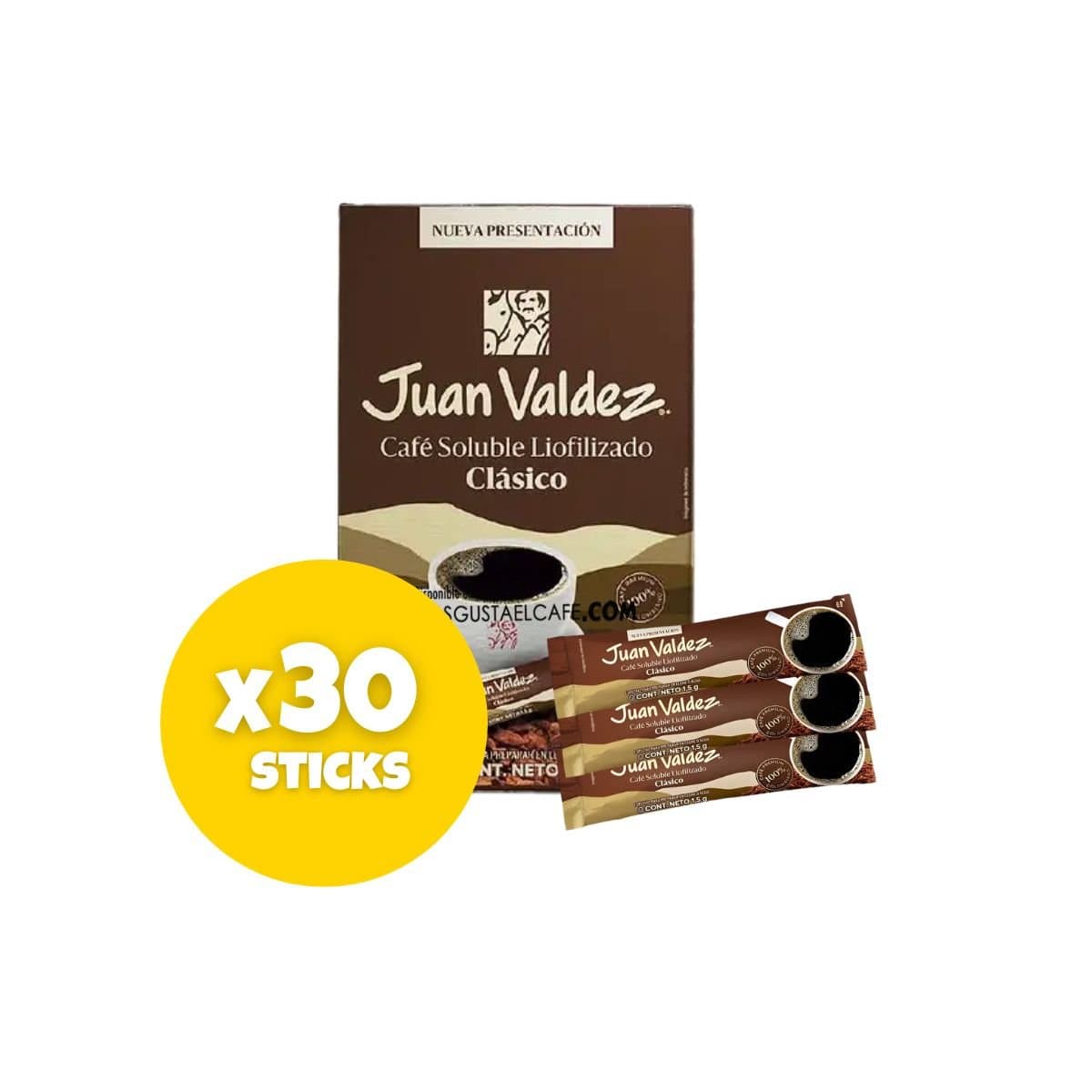 CAFE JUAN VALDEZ DISPLAY TRADICIONAL 1.5g *30UNDS